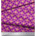 thumbnail image 2 of Soimoi polyester Crepe Fabric Floral & Circle Geometric Fabric Prints By Yard 52 Inch Wide, 2 of 3