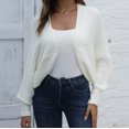 thumbnail image 1 of Timegard Cardigan Sweaters for Women Cropped Knit Jackets Open Front Long Sleeve Shrugs Fall Winter Fashion, 1 of 2