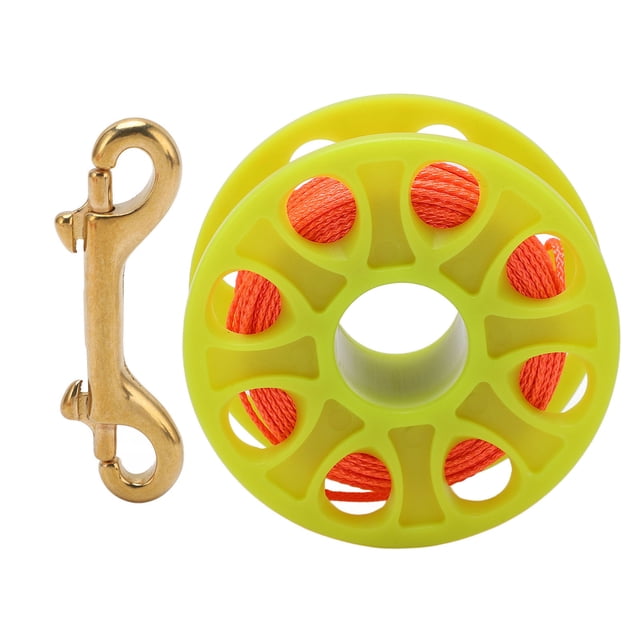 Finger Reel, Diving Reel Lightweight With Double Ended Snap Clip For Cave Diving Yellow