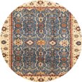 thumbnail image 1 of Ahgly Company Indoor Round Abstract Coffee Brown Oriental Area Rugs, 4' Round, 1 of 6