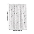 thumbnail image 3 of Waterproof Fabric Shower Curtain with Liner | Hook Free Split Design | Blue Floral Modern Pattern | Opaque Privacy Shading | Ventilated Sheer Window | 1 Panel, 3 of 9