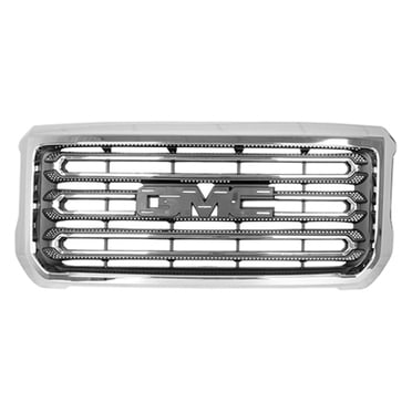 GRILLE W/O MOULDING BASE/SLE MODEL MATTE DARK GRAY REPLACEMENT FOR GMC PICKUP GMC SIERRA 2500 - 2015-2021 2019 PARTSLINK NUMBER GM1200689