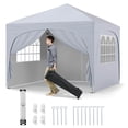 thumbnail image 1 of Costway Abri Instantané 10 X 10 Pi pour l'Extérieur, Installation Facile, Pare-Soleil avec Sac à Roulettes, Blanc, 1 of 10