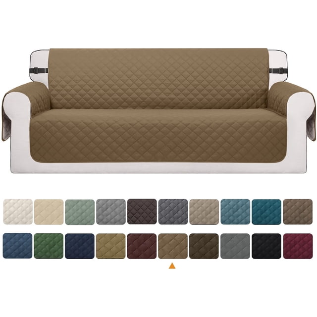 Housse de Sofa Réversible Lavable à la Machine, Housse de Canapé Résistante à l'Eau, Housse Antidérapante Protectrice pour Meubles pour Chiens, Enfants, Animaux