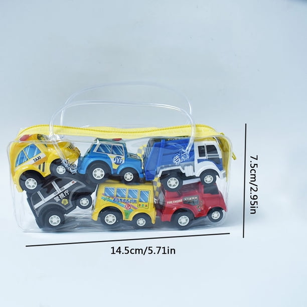 Voiture Enfants Dessin Animé Poche Petit Sac Véhicule Ensemble de Jouets Enfants Garçons Fête Anniversaire Cadeaux Modèle de Collection