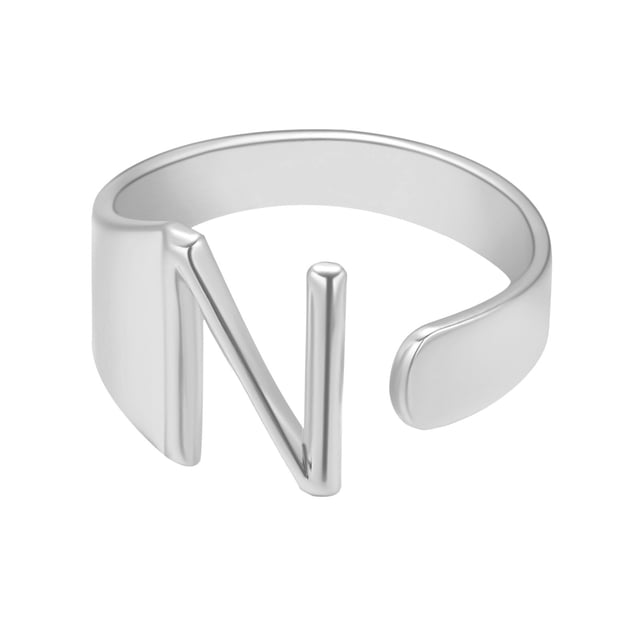 EGNMCR Rings Fashion Couple Ring Twenty Six English Letter Open Ring Couple Jewelry Letter ring