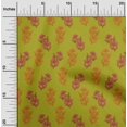 thumbnail image 1 of oneOone Polyester Lycra Lime Green Fabric Floral Block Sewing Craft Projects Fabric Prints By Yard 56 Inches, 1 of 1