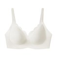 thumbnail image 4 of Wavy Wireless V Neck Bras For Women No Underwire Padded Bralettes Adjustable Straps Bra With Bra Extender, 4 of 4