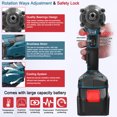 thumbnail image 2 of 21V Cordless Electric Impact Wrench with High Torque, Adjustable Speed, LED Light, and Power Indicator - Ideal for Auto Repair, Carpentry, and Scaffolding Work with Rechargeable Battery Options, 2 of 6