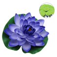 thumbnail image 4 of 18cm Artificial Water Lily Floating Lotus Flower Pond Aquarium Decor Multicolor, 4 of 7