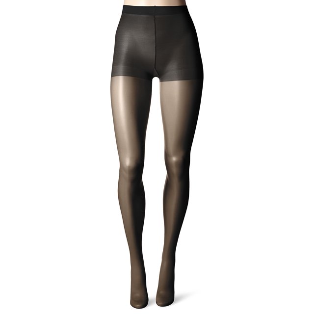 Hanes Collants pour Femmes CD Silk Reflections, Soutien le Plus Transparent, Contrôle, Bout Transparent, Noir Jais, 1