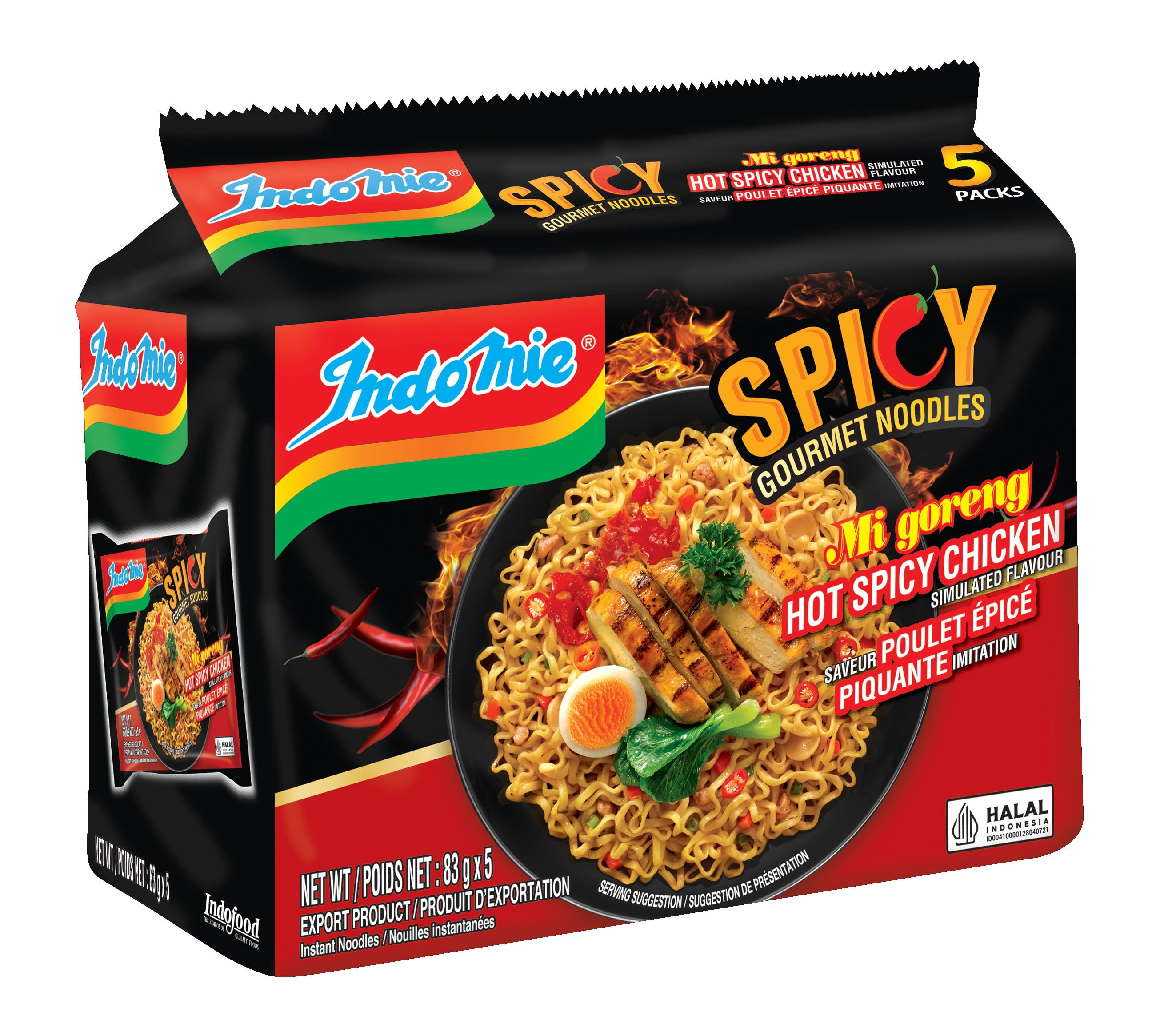 NOUILLES CHAUDES AU POULET ÉPICÉ INDOMIE
