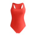 thumbnail image 4 of Women's Athletic Racerback Swimsuit - Color Block Boyleg Bathing Suit - Removable Padding - Nylon/Spandex - S-XXL - Lap Swimming, 4 of 4