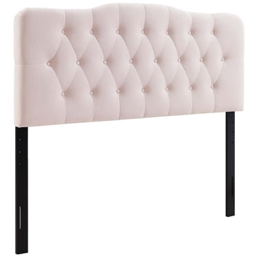 Modway Annabel Full Diamond Tufted Performance Velvet Headboard in Pink
