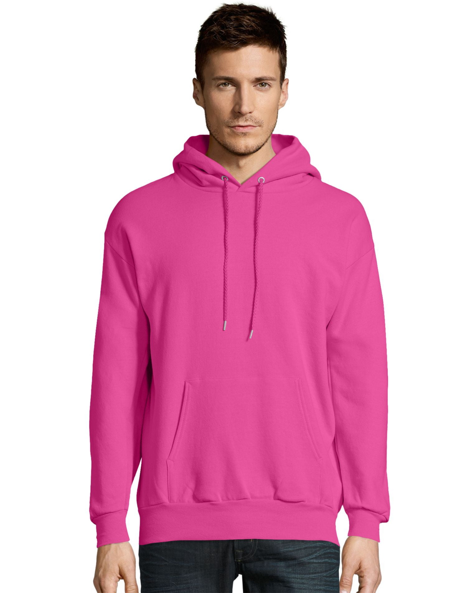Hanes Mens ComfortBlend EcoSmart Pullover Hoodie Sweatshirt, 5XL, Wow Pink
