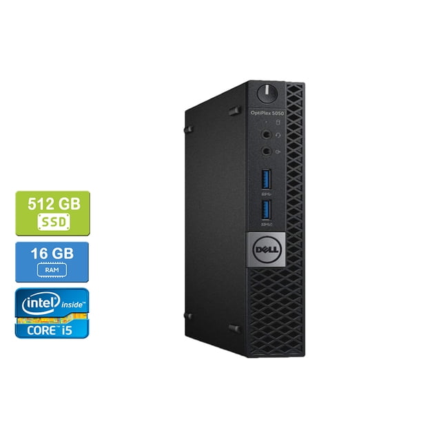 Remis à Neuf : DELL 5050 Intel Core i5-7600T 16 Go 512 Go SSD Win 10 Pro HDMI UK&M
