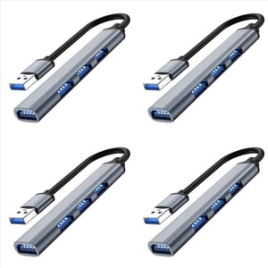 4X 4 Ports USB Hub Splitter Multi Hub USB to USB 3.0 Adapter USB Several Ports Power Adapter,4 x 4-port USB splitter,Gray