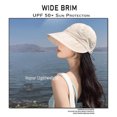 thumbnail image 4 of Birdeem Chapeau de Soleil pour Femmes Grand Bord 3.4 Pouces, Chapeau Seau Pliable Réglable, Chapeau de Protection Solaire Respirant pour Randonnée Jardinage Pêche, 4 of 7