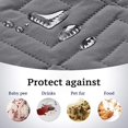 thumbnail image 4 of Reversible Sofa Slipcover Furniture Protector Water Resistant 2 Inch Wide Elastic Straps Sofa Cover Couch Covers Pets Kids Fit Sitting Width Up to 78"(Oversized Sofa, Grey/Beige), 4 of 7