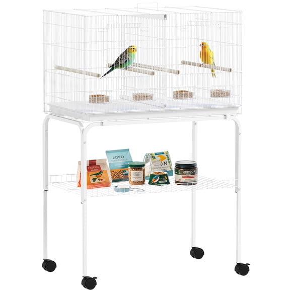 PawHut 46" H Bird Cage, Parakeet Cages for Budgie, Lovebird, Canary