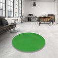 thumbnail image 4 of Ahgly Company Machine Washable Indoor Round Transitional Green Area Rugs, 7' Round, 4 of 7