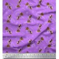 thumbnail image 1 of Soimoi Poly Georgette Fabric Star,Knife & Circus Dog Cartoon Printed Fabric 1 Yard 42 Inch Wide, 1 of 3