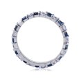 thumbnail image 2 of 1 1/2ct Sapphire & Diamond Eternity Wedding Ring 14K White Gold, 2 of 2