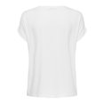 thumbnail image 2 of ONLY T-shirt pour Femme, à Manches Courtes - Haut à Col Rond ONLMOSTER, Col Rond, Mélange de viscose Extensible Blanc P (Petit), 2 of 6