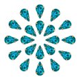 thumbnail image 1 of Unique Bargains 20Pack Teardrop Sew on Rhinestone - 8x5mm Glass Teardrop Crystal Rhinestones in Gold Prong Setting (Lake Blue), 1 of 7