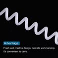 thumbnail image 4 of Unique Bargains Porte-Clés Spirale Extensible en Plastique, Blanc 5 Pack, 4 of 5