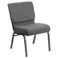 thumbnail image 1 of Flash Furniture Hercules Series Stacking Church Chair in Gray Fabric - Silver Vein Frame, 1 of 9