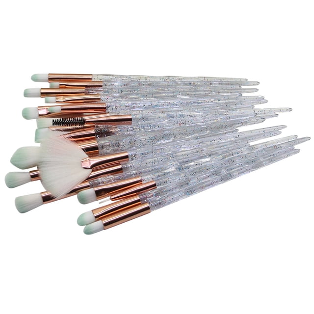 White Custom Made Makeup Brushes Makeup Brush Set 20 Pieces