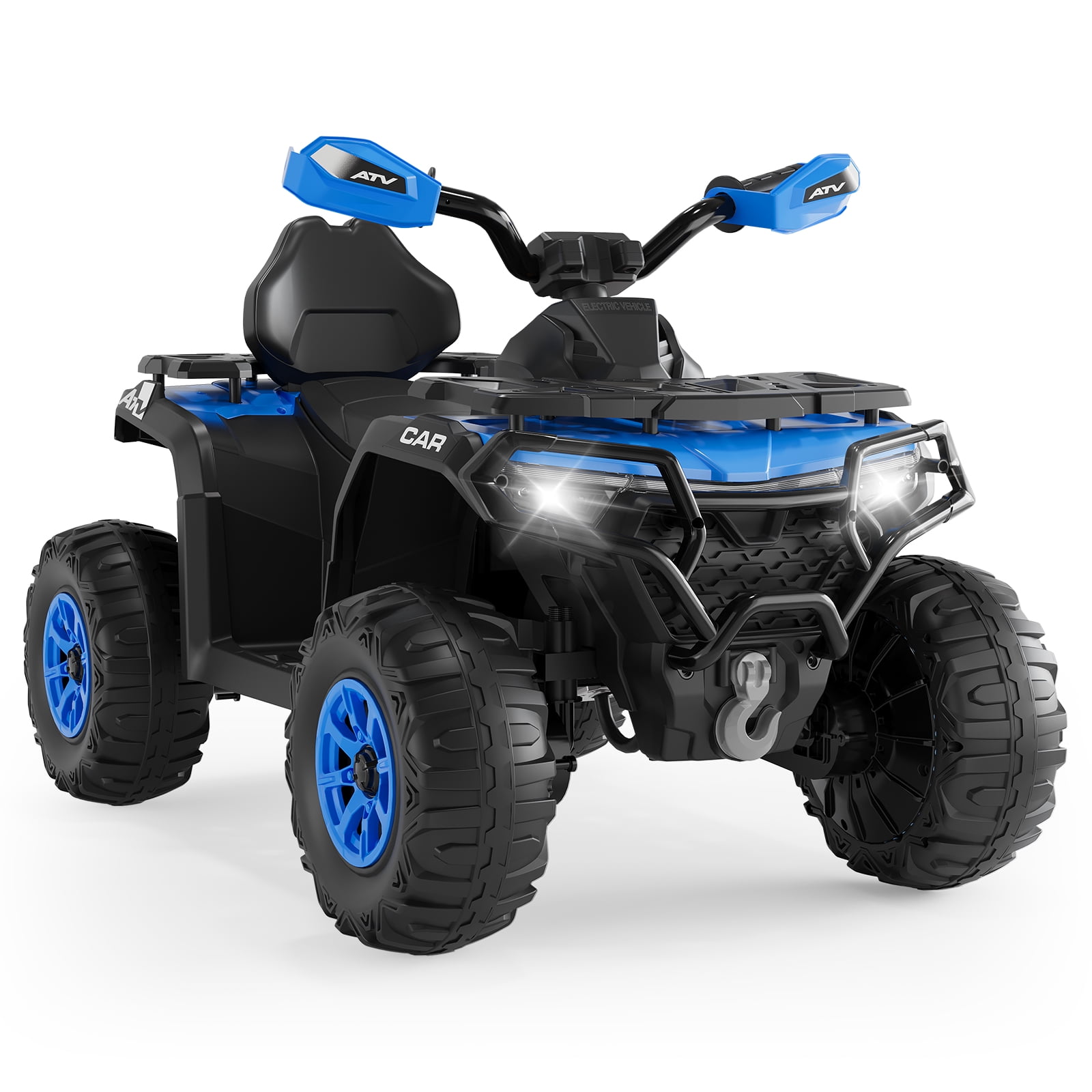 Garvee VTT pour Enfants 12 V, 3 Vitesses Variables, avec Télécommande Parentale, Phares DEL, Musique, Bleu