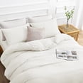 thumbnail image 3 of Duvet Cover Queen -Piece Prewashed Ultra Soft Queen Bedding Set - Features Zipper Closure and Corner Ties Includes Duvet Cover x Pillowcases No Comforter, 3 of 7