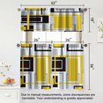 thumbnail image 4 of Yellow Kitchen Curtains Tiers and Valances Set 3 Piece for Windows Grey and Black Kitchen Window Curtains Set,Gold Geometric Modern Art Valances for Living Room(36" Tiers Set), 4 of 5