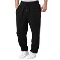 thumbnail image 1 of Men‘S Casual Solid Jogging Elastic Mid Waisted Sports Pants With Pockets Streetwear, 1 of 9