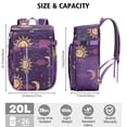 thumbnail image 2 of Gothic Celestial Print Backpack Cooler – Leakproof Insulated Lunch Bag with Sun, Moon, and Starry Night Design for Work & Travel, 2 of 2