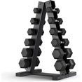 thumbnail image 1 of MAGMA Ensembles d'Haltères Hexagonaux en Caoutchouc de Qualité Supérieure avec Supports de Rangement, 1 of 9