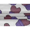 thumbnail image 5 of oneOone Velvet Purple Fabric Cactus Sewing Material Print Fabric By The Yard 58 Inch Wide, 5 of 5