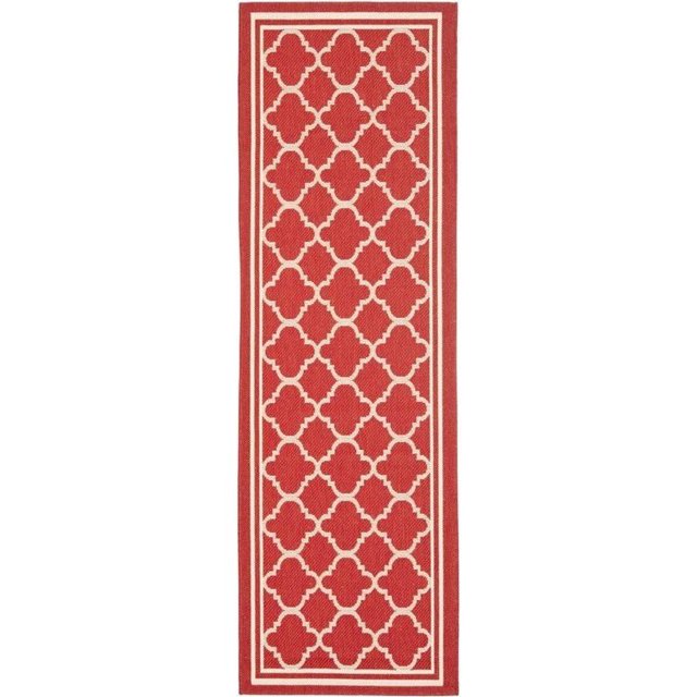 Safavieh Courtyard Tapis Rouge Intérieur Extérieur - Coureur 2 Pieds3 Pouces x 20 Pieds