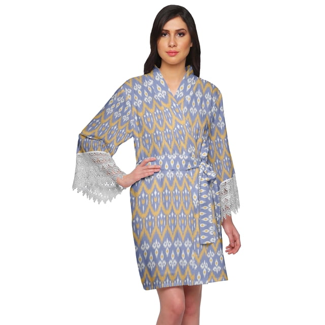 Moomaya Bride Getting Ready Shirt Cotton Short Robes For Women Bath Robe Girls