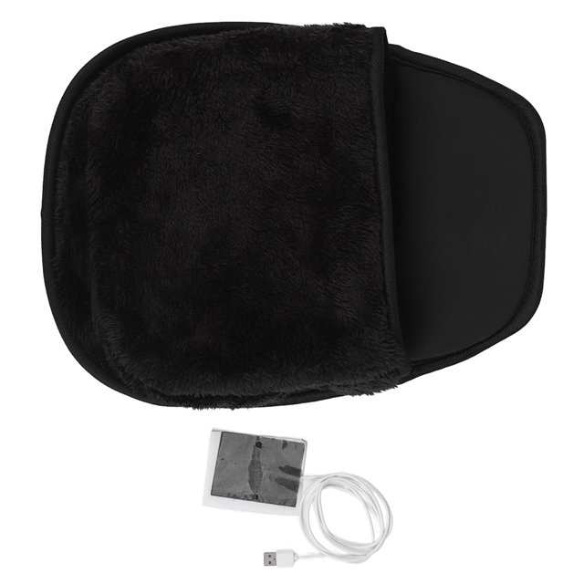Hand Warming Mouse Pad, Roomy USB Comfortable Plush Heating Mouse Pad Keep Warm For Desk Accessories Black