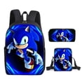 thumbnail image 1 of Sonic Ensemble Combo Sac à Dos Sac à Dos Dessin Animé Élémentaire / Sac-Repas / Trousse à Stylos / 3 Pcs (Sac à Dos + Trousse à Stylos + Trousse à Repas), 1 of 2