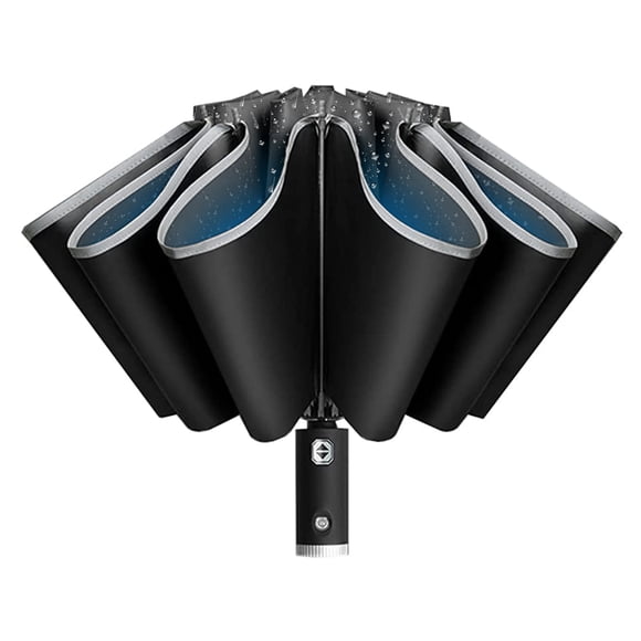 Parapluie Automatique Coupe-Vent à Pliage Inversé, Protection UV, Voyage, Léger, Parasols contre le Soleil et la Pluie, Parasol Portable pour Sac à Dos Femmes Hommes