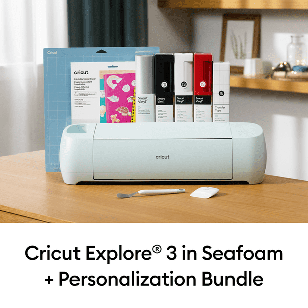 Cricut Explore® 3 in Seafoam + Personalization Bundle - Walmart.ca