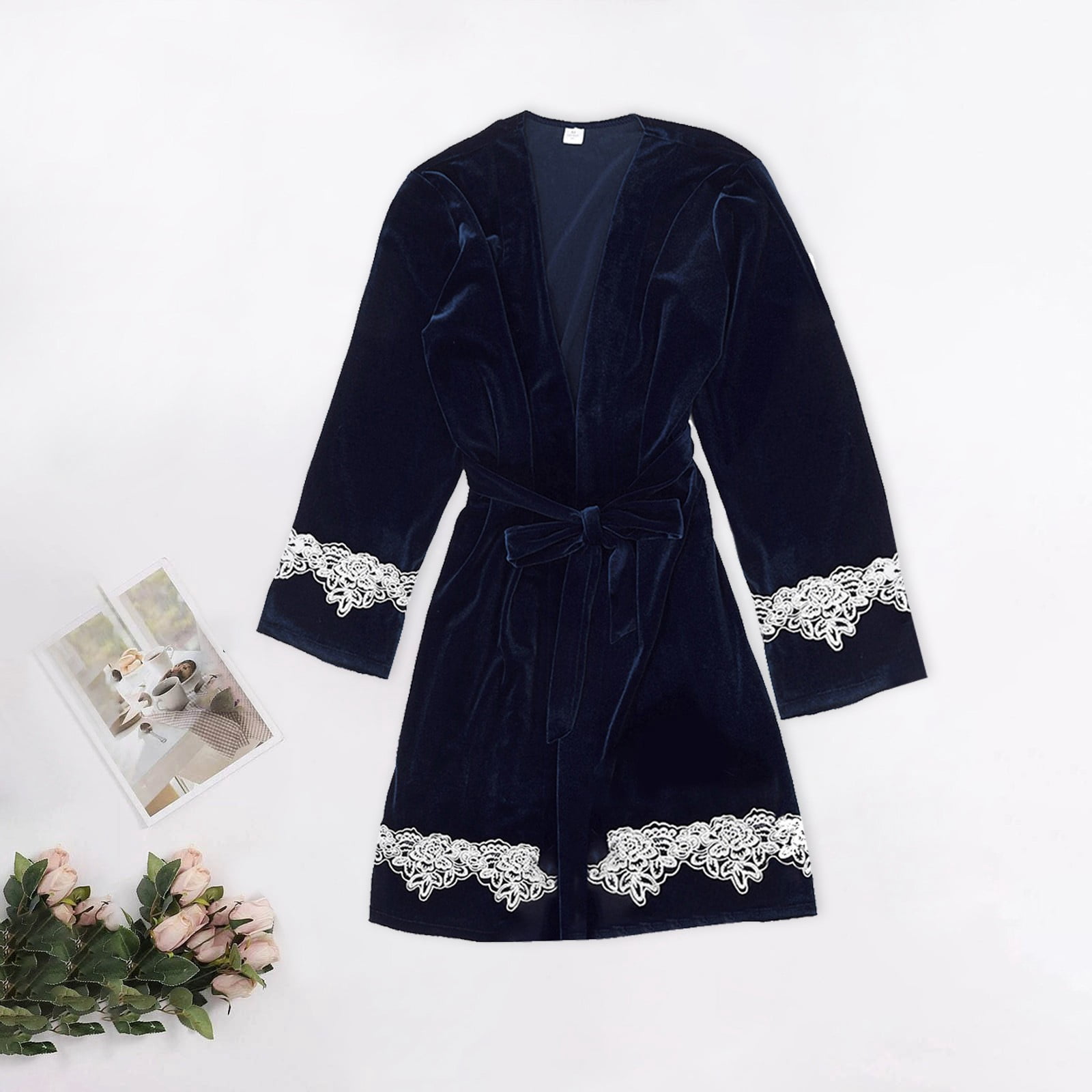 Gift TIMIFIS Women Fleece Robe Short Plush Robes for Womens With Hood Soft Warm Spa Bathrobe Soft Fuzzy Bathrobe Spa Robe Winter Warm Pajamas Shower NightgownFlash
