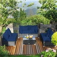 thumbnail image 5 of Patiojoy Ensemble de Canapés d'Angle 7 Pcs en Rotin PE, Couleur Marine, 5 of 5