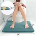 thumbnail image 4 of ORUYROP Memory Foam Toilet Bath Mat U-Shaped, Commode Contour Rug, Soft and Comfortable, Super Water Absorption, Non-Slip, Thick, Machine Wash and Easier to Dry for Bathroom, 24 X 24, Eggshell, 4 of 6