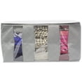 thumbnail image 2 of Sorbus Organisateurs de Sacs de Rangement Pliables, 3 Sections, Lot de 2, Gris, 2 of 6