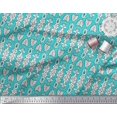 thumbnail image 3 of Soimoi Polyester Crepe Fabric Leaves & Floral Block Print Fabric by The Yard 42 Inch Wide, 3 of 3